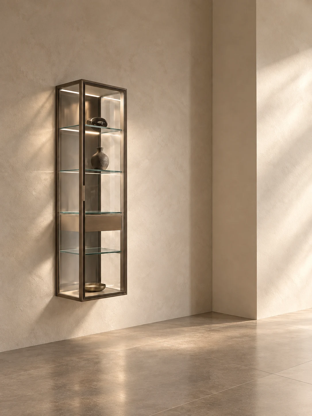 Aether wall display cabinet