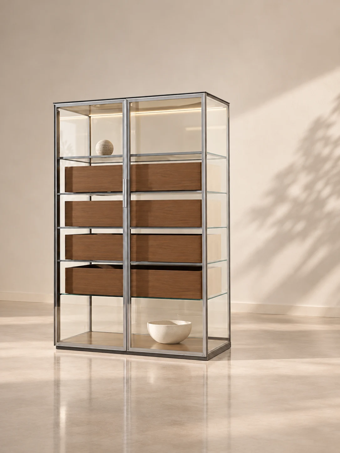 Cadence drawer display cabinet