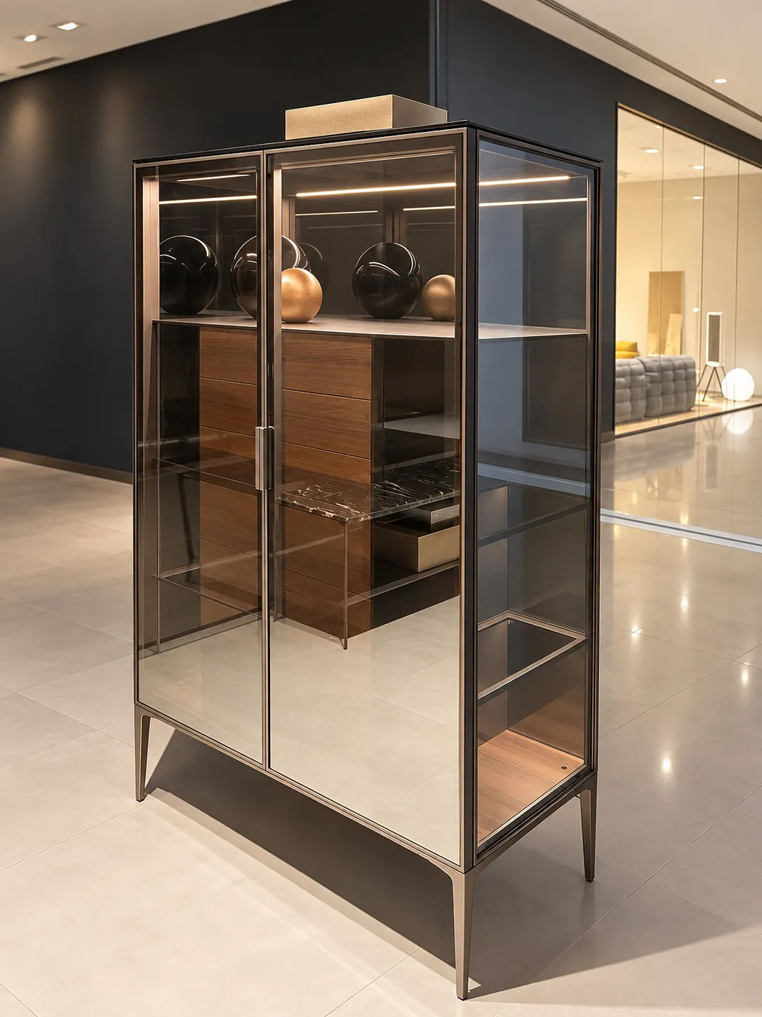 Glass cabinet | A clearly defined silhouette