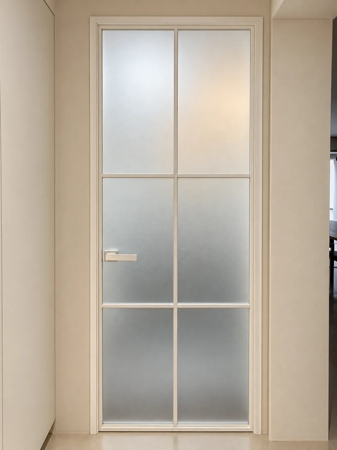 Hinged bathroom doors